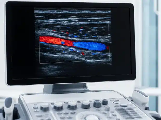 Doppler allows blood flow and its direction to be assessed in real time