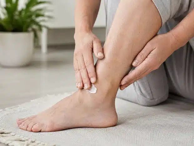 Skin care around the ankle in chronic venous insufficiency