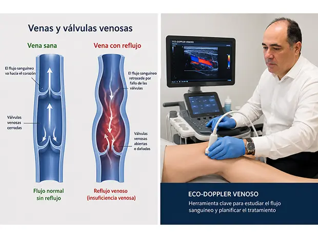 Válvulas venosas y ECO-Doppler para valorar el reflujo venoso